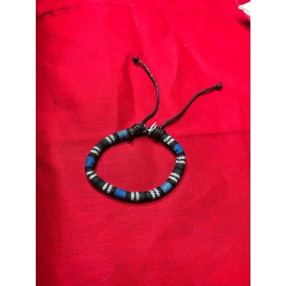 New! Decorative Leather Bracelet Men Wrap Handmade Wristband Adjustable